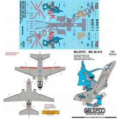 Decals For 1/48 VS-35 Blue Wolves S-3B / Navy One / CVN-72 2003