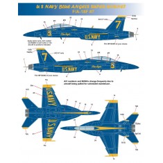 Decals for 1/48 US Navy Blue Angels Super Hornet F/A-18E/F 2021 Season -1