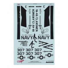Decals for 1/32 LTV A-7E Corsair II VA-46 Clansmen 1991 