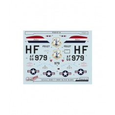 1/32 F-100D 113th TFS Indiana ANG Decal with Data Stencils