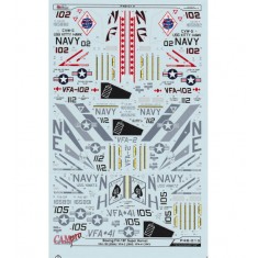 Decals for 1/48 F/A-18F Super Hornet VFA-102, VFA-2 & VFA-41