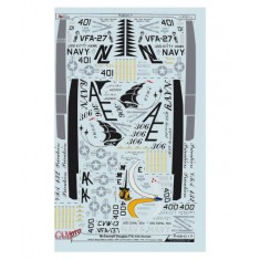 Decals for 1/48 F/A-18A Hornet VFA-27 VFA-132 & VFA-137 Royal Maces 1993 