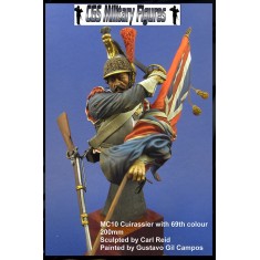 200mm 1/9 French Cuirassier with 69th Colour Battle of Waterloo (bust)
