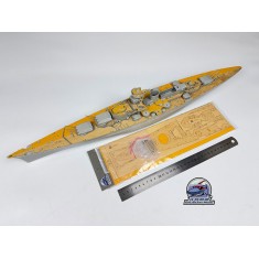 1/350 Scharnhorst Battleship Wooden Deck Mask and Barrels for Trumpeter 05361