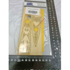 1/700 IJN Nagato, Battle of Leyte Gulf Wooden Deck and Masking  for Fujimi 43131