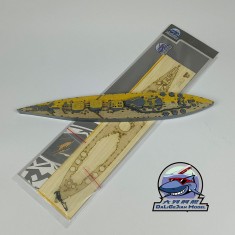 1/700 HMS Rodney Wooden Deck with Metal Barrels for Tamiya 77502