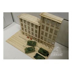 1/72 WWII City Building Diorama Base for Tanks
