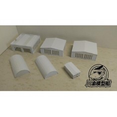 1/700 Aircraft Navy Hangars (6pcs)