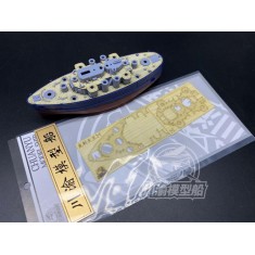 Warship Builder Series - USS Cleveland Egg Ship Wooden Deck for Meng kit WB007