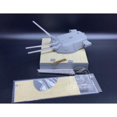 1/72 Japanese Yamato Type 94 46cm Gun Main Turret Barrels & Wooden Deck for Takom 5010