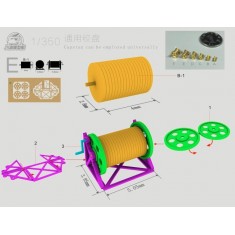 1/350 Battleship/Aircraft Carrier Port Winch (8pcs, metal) Ver.E: 5 x 3.5mm