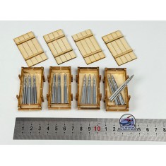 1/16 75mm Ammo Set (12pcs) with Wooden Crates