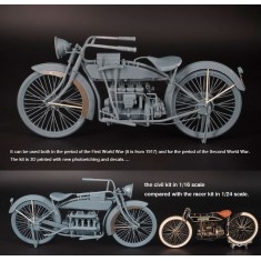 1/16 Henderson 4-cylinder Motorcycle Civil Version