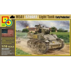 1/16 M5A1 Stuart Light Tank Early Production w/Workable T16 Track Links