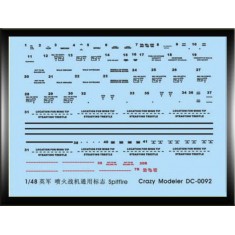 Decals for 1/48 British Army Spitfire Fighter Plane
