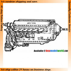 1/48 Rolls-Royce Merlin British Engine for Tamiya Mosquito Mk.VI