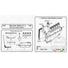 1/48 German Engine - Mercedes 260 H.P. D IV.A 