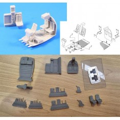 Interior set for 1/48 US Hughes MD-500D Police&Civil Versions for Academy kit
