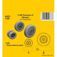1/48 McDonnell Douglas F-4B Phantom Wheels for Tamiya kits
