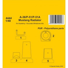 1/48 WWII A-36/P-51/P-51A Mustang Radiator for Academy/Accurate Miniatures