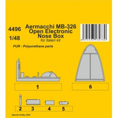 1/48 Aermacchi MB-326 Open Electronic Nose Box for Italeri kits