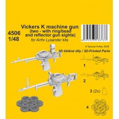 1/48 WWII British Lysander Vickers K Machine Gun for Airfix kits