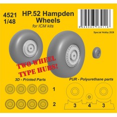1/48 HP.52 Hampden Wheels for ICM Kits