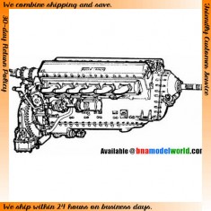 1/72 De Havilland Mosquito Engine Set (RR Merlin) for Hasegawa kit 