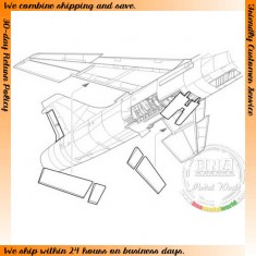 1/72 Vought F-8 Crusader Control Surfaces Set for Academy kit