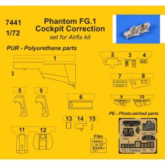 1/72 Phantom FG.1 Cockpit Correction Set for Special Hobby kits