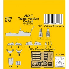 1/72 AMX-T (Trainer version) Cockpit set for Italeri kit