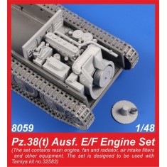 1/48 WWII German Pz.38(t) Ausf. E/F Engine Set