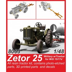 1/48 Zetor 25 Military Tractor w/Towbar for MiG 15/17s