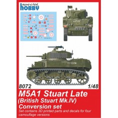 1/48 British M5A1 Stuart Late Conversion set for Tamiya kit