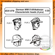 1/35 WWII German Afrika Korps Characteristic Heads (4pcs)