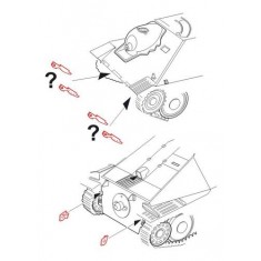 1/48 Jagdpanzer 38 Hetzer Towing eyes for Tamiya kit