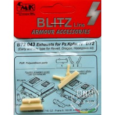 1/72 WWII German PzKpfw IV Exhausts Set