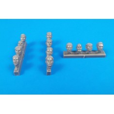 1/32 Universal Pilot Heads without Head Gear (12 pcs)