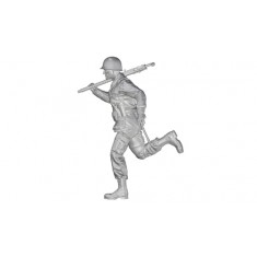 1/35 WWII US Soldier (101 Airborne) Running with M2 Machine Gun over his Shoulder