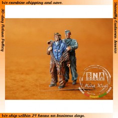 1/48 WWII German Bomber Pilots + Ground Crew