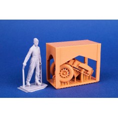 1/48 WWII/Post WWII RAF Mechanic with Accumulator Trolley