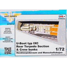1/72 U-Boot Type IX Rear Torpedo Section & Crew Bunks for Revell #05114 kit
