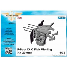 1/72 U-Boot IX Flak-Vierling Conversion, for Revell kit