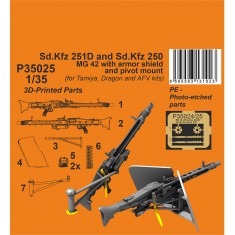 1/35 SdKfz 251D MG 34 with Armour Shiels and Pivot Mount for Tamiya/Dragon kits