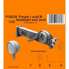 1/35 Panzer I Ausf.B Headlight and Jack for Academy kit