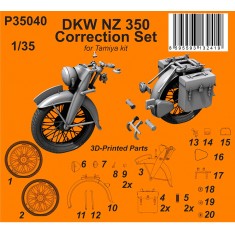 1/35 DKW NZ 350 Correction Set for Tamiya kit
