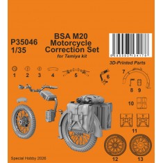1/35 BSA M20 Motorcycle Correction Set for Tamiya kit