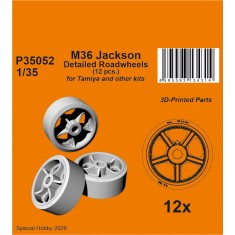1/35 M36 Jackson Detailed Road Wheels (12pcs) for Tamiya/Other Kits
