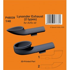 1/48 WWII Lysander Exhaust (2 types) for Airfix kit