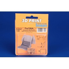 1/48 Fw190A Seat and Side Section Back Armour for Eduard kits